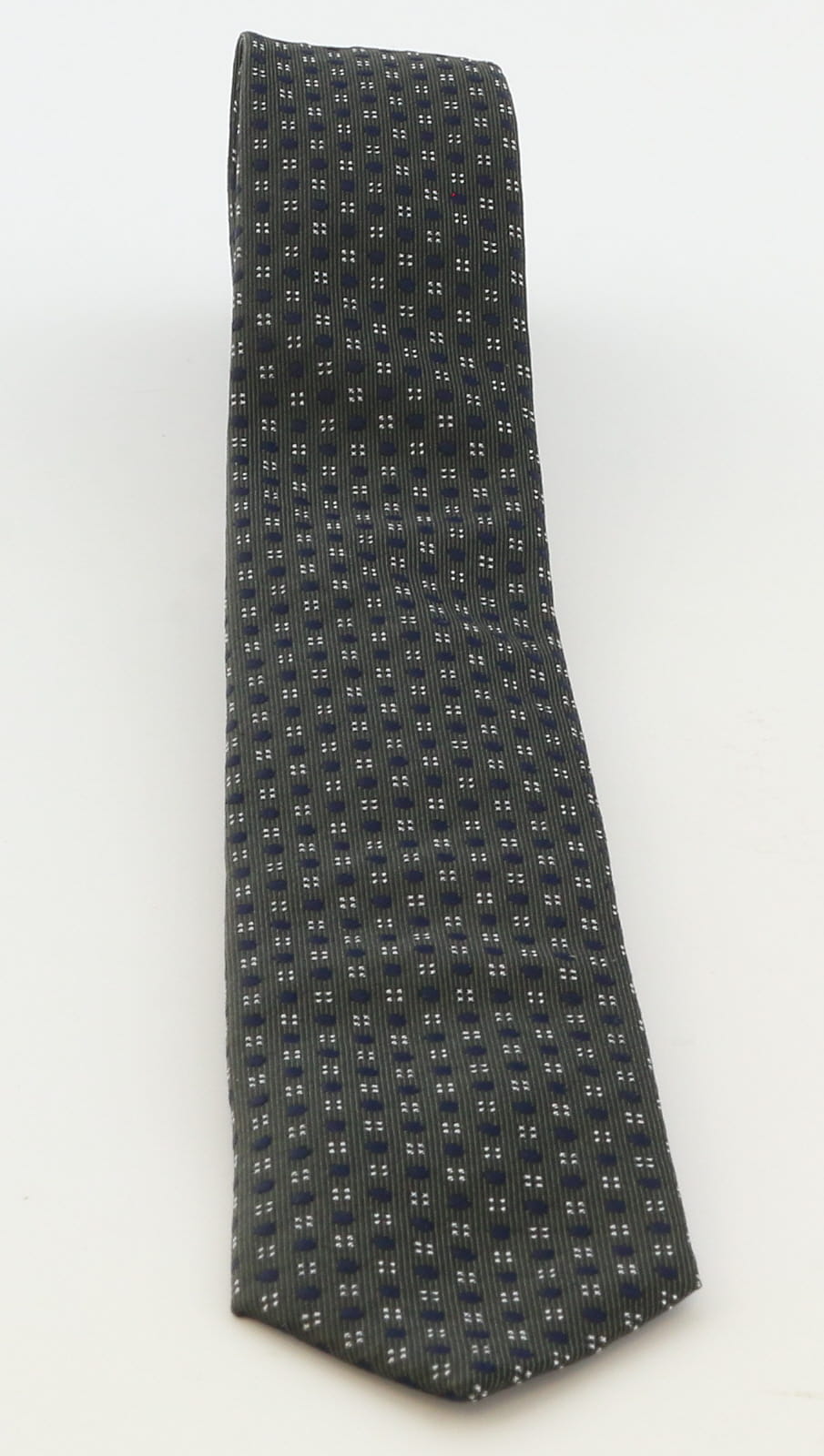 Emporio Armani Mens Green Navy Dotted Tie – Made in Italy