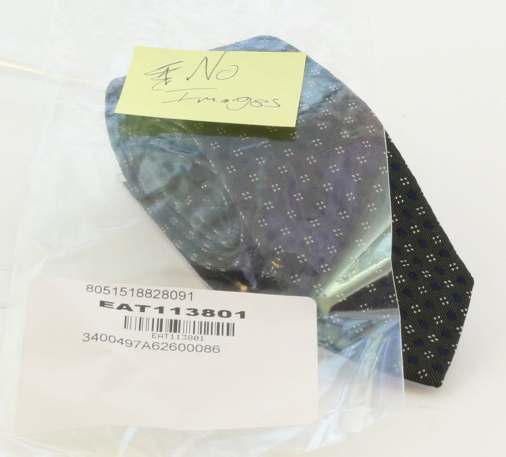 Emporio Armani Mens Green Navy Dotted Tie – Made in Italy