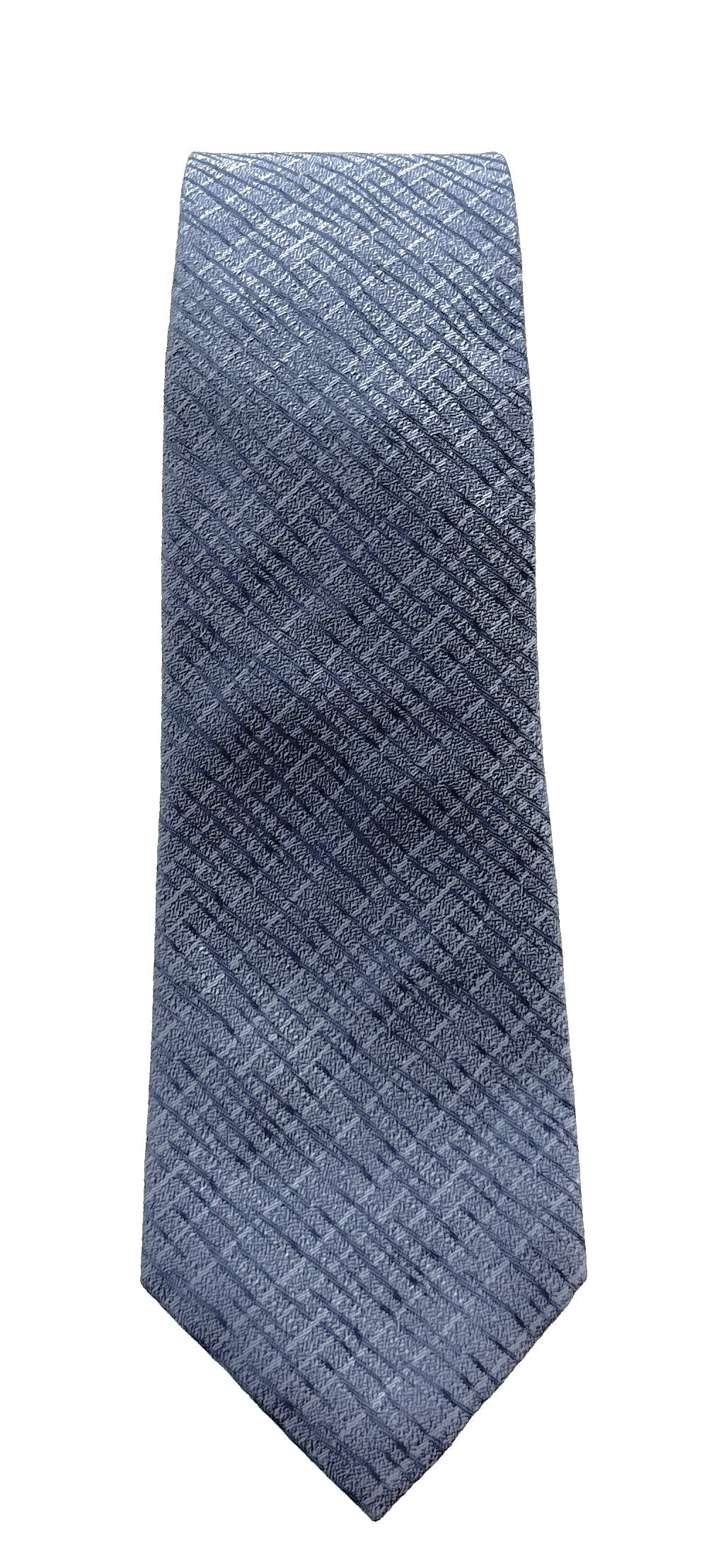 Emporio Armani Men’s Light Blue Wave Pattern Silk Necktie, 3"