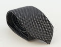 Emporio Armani Mens Black & Grey Grey Dotted Tie – Made in Italy