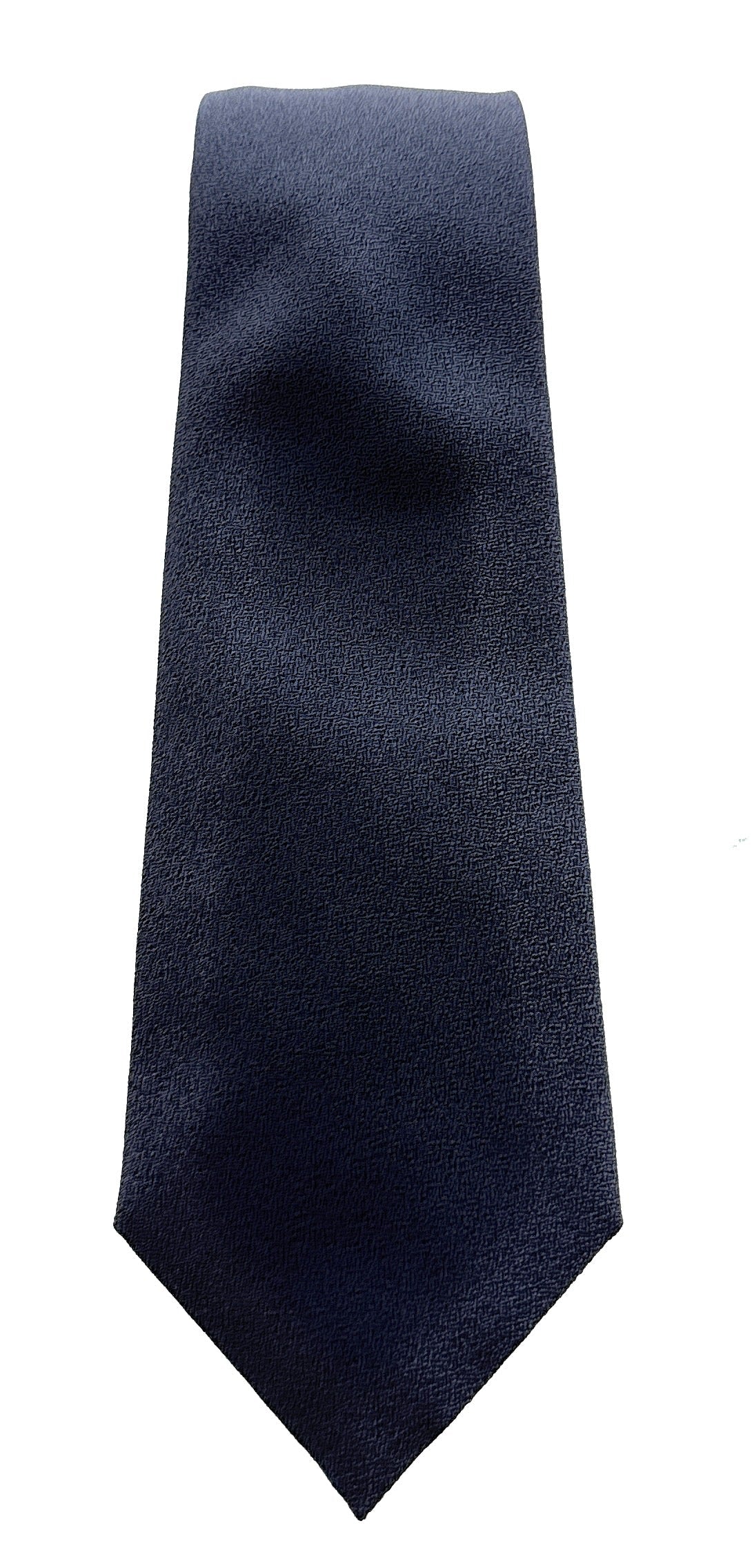 Emporio Armani Steel Blue Solid Textured Men's Tie – Made in Italy