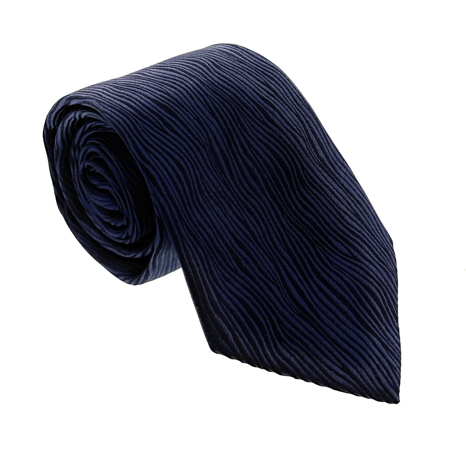 Emporio Armani Men’s Marine Wavy Silk Necktie, 3''