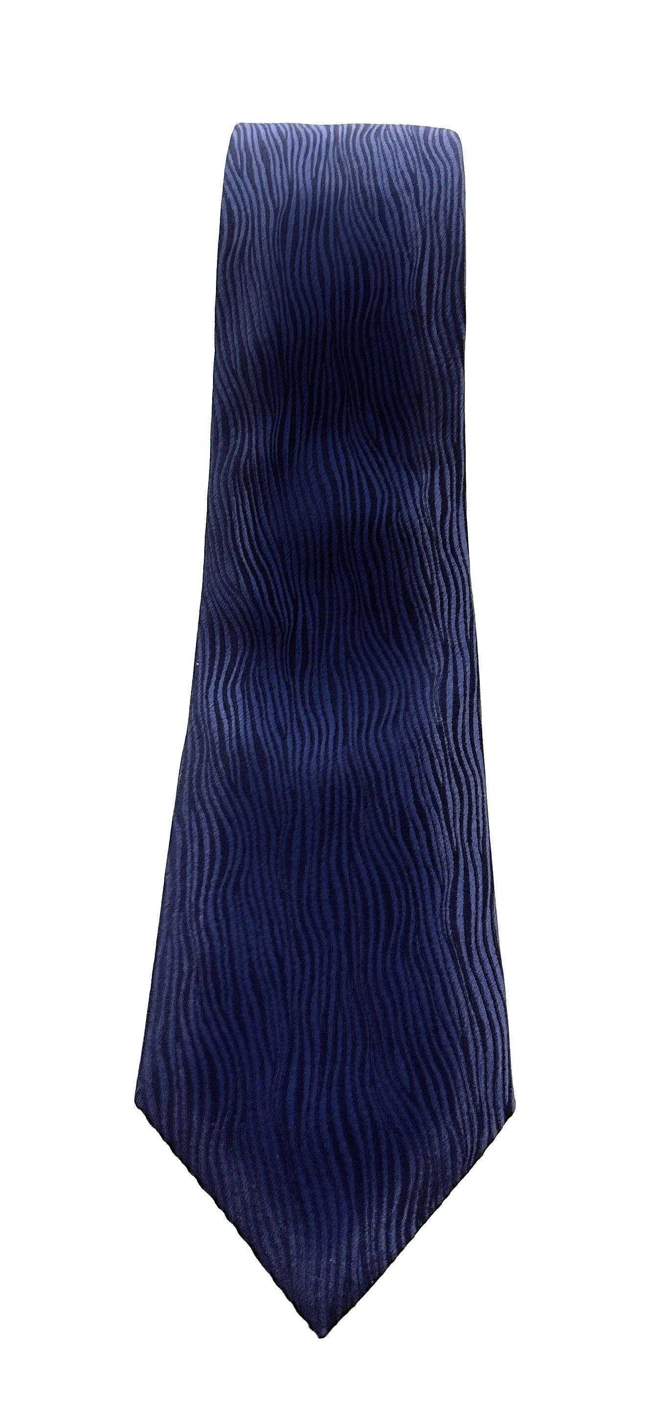 Emporio Armani Men’s Marine Wavy Silk Necktie, 3''