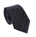 Emporio Armani Mens Peacot Blue Geometric Tie – Made in Italy