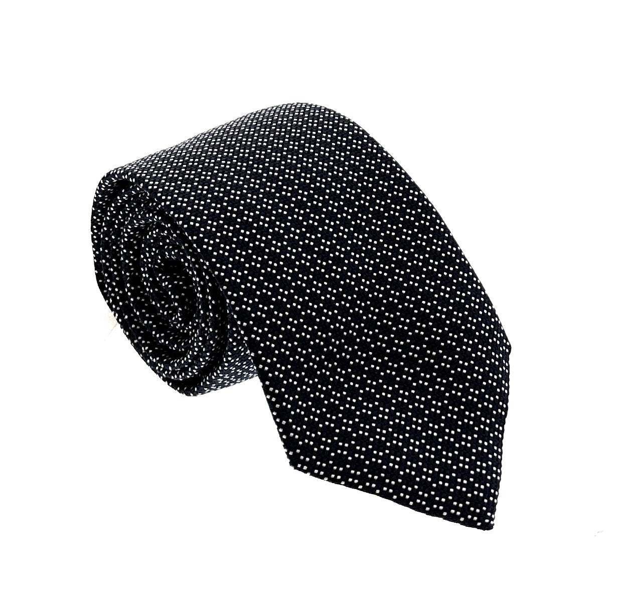 Emporio Armani Mens Blue Circle Dotted Tie – Made in Italy