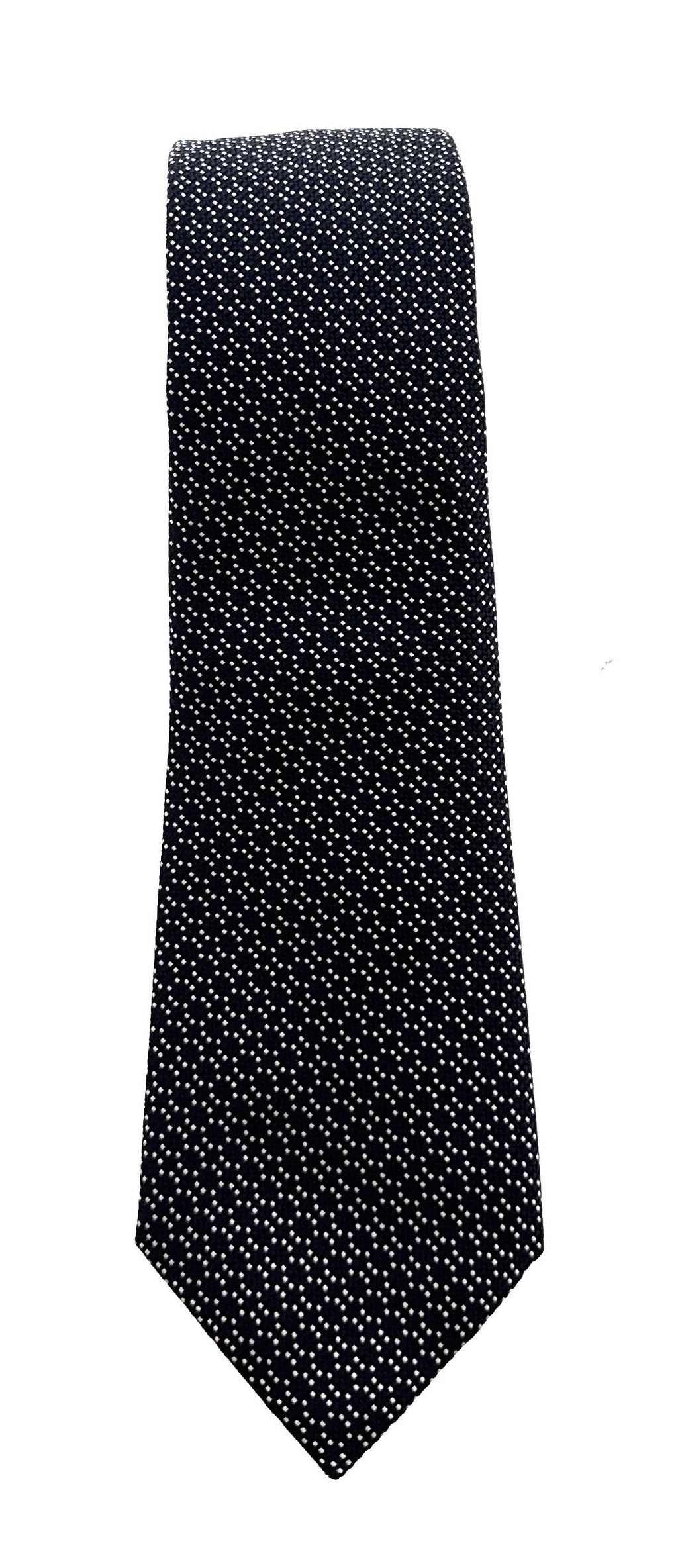Emporio Armani Mens Blue Circle Dotted Tie – Made in Italy