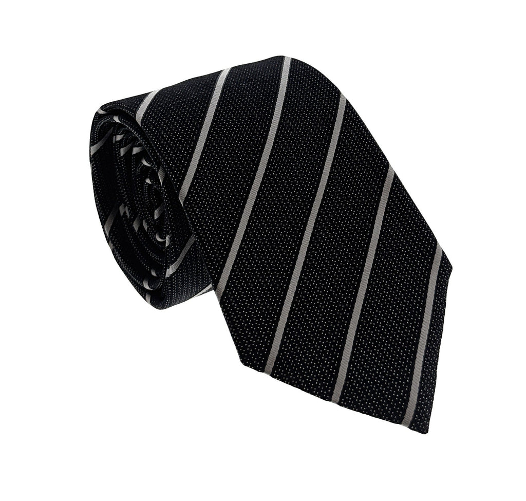 Emporio Armani Navy Blue Regimental Stripe Men's Tie, 3"