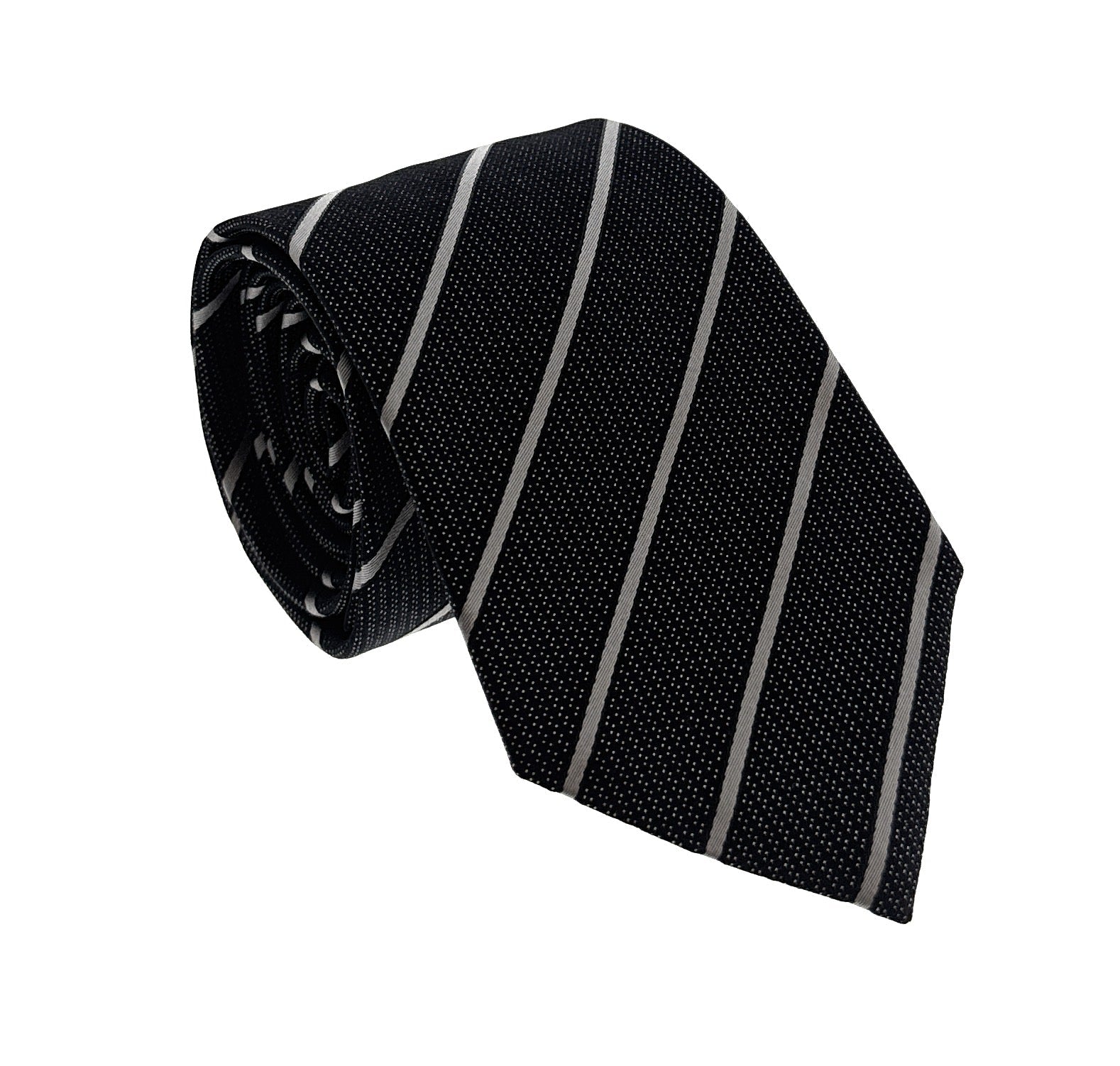 Emporio Armani Navy Blue Regimental Stripe Men's Tie, 3"