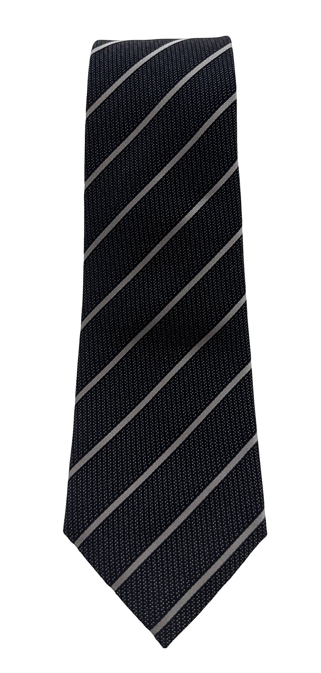 Emporio Armani Navy Blue Regimental Stripe Men's Tie, 3"