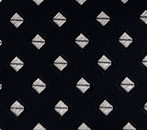 Emporio Armani Black Diamond Dotted Silk Tie – 3in