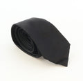 Emporio Armani Mens Black Solid Tie – Made in Italy