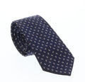Emporio Armani Night blue Teardrop motif pattern 100% Silk Mens Tie
