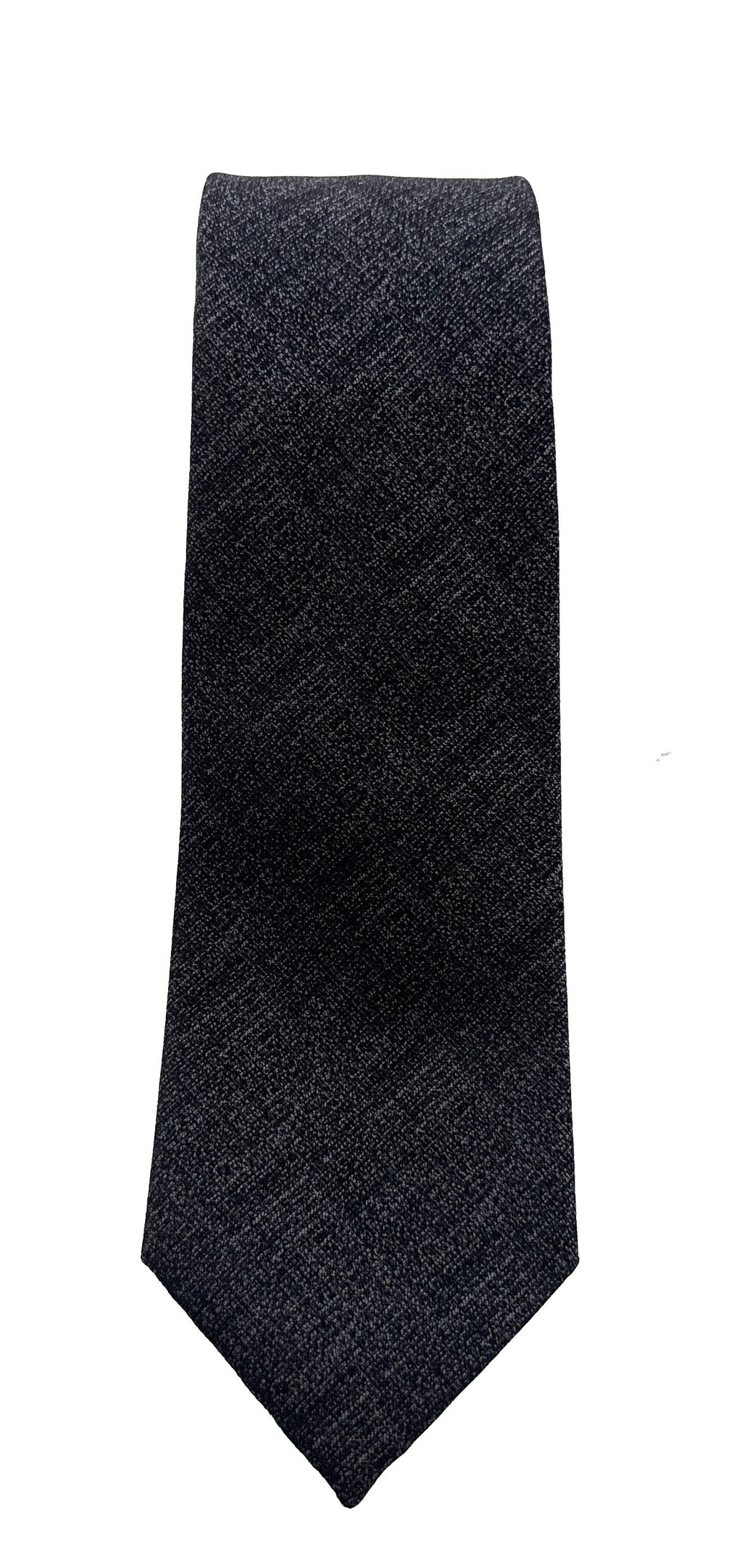 Emporio Armani Men's Black Grain Texture 53%%Olyester 47%%Ilk Tie, 3"