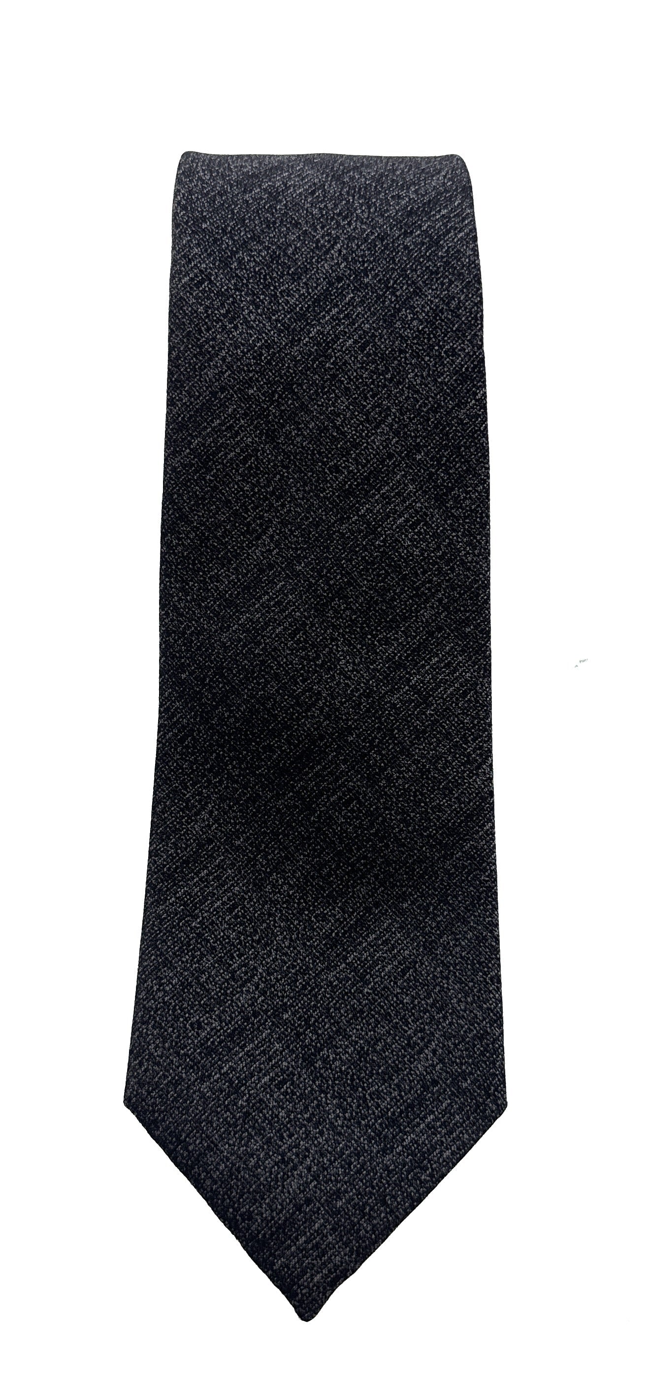 Emporio Armani Men's Black Grain Texture 53%%Olyester 47%%Ilk Tie, 3"