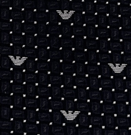 Emporio Armani Iron Grey Armani Logo dotted Men's Tie, 3"
