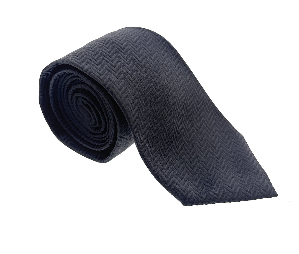 Emporio Armani Anthracite Grey zigzag Men's Tie, 3"