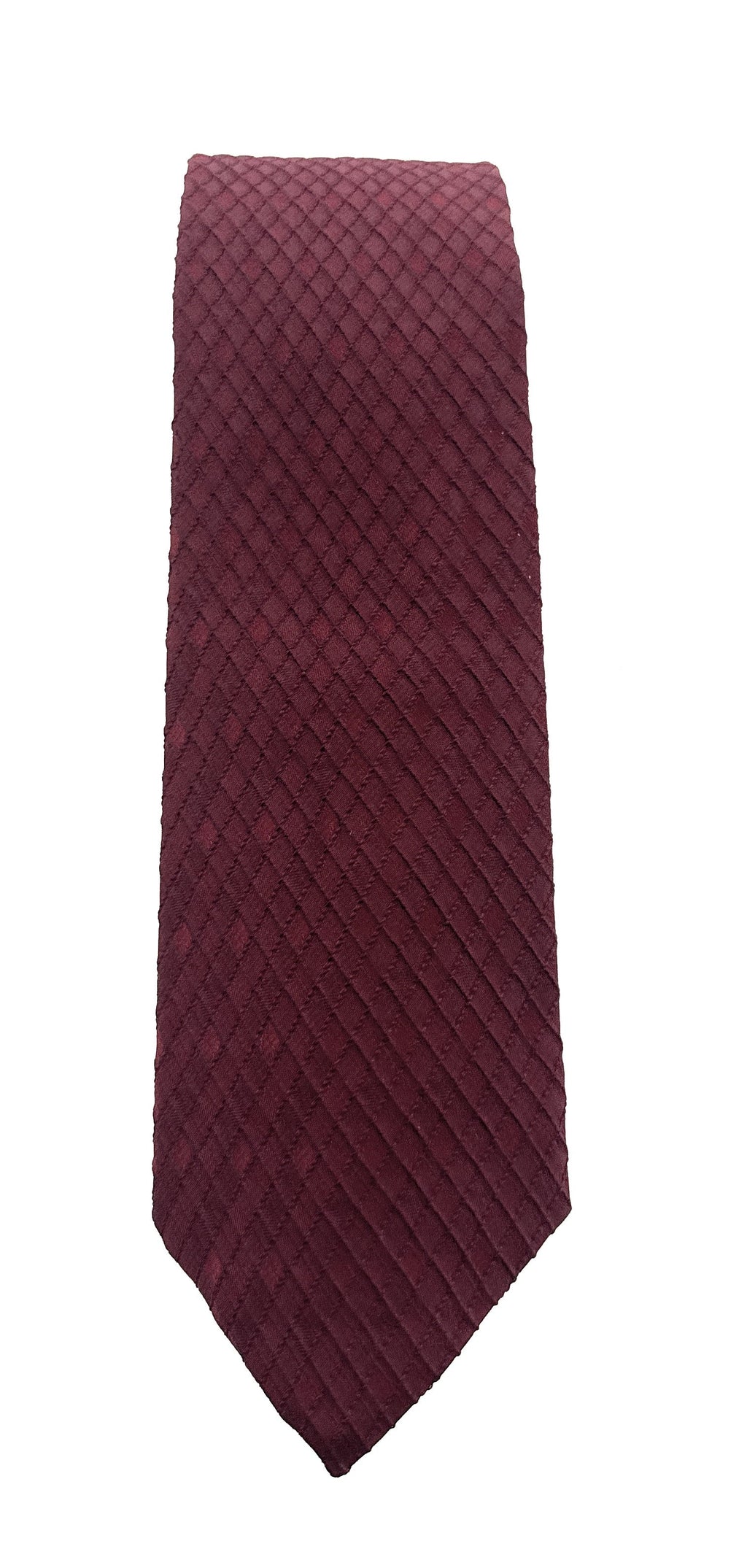 Emporio Armani Red Diamond weave 82%Silk 18%Acrylic Tie – 3in