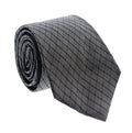 Emporio Armani Steel Grey Diamond weave Men's Tie, 3"