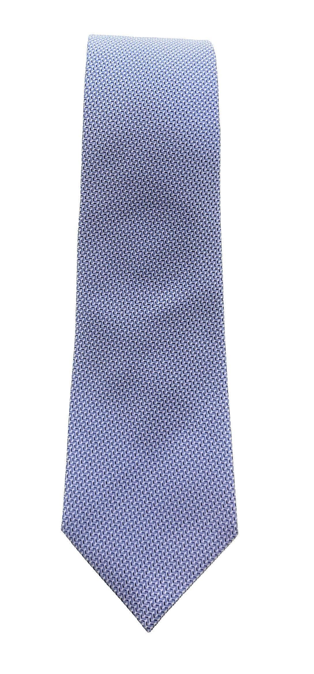 Emporio Armani Men’s Light Blue Herringbone Silk Necktie, 3"