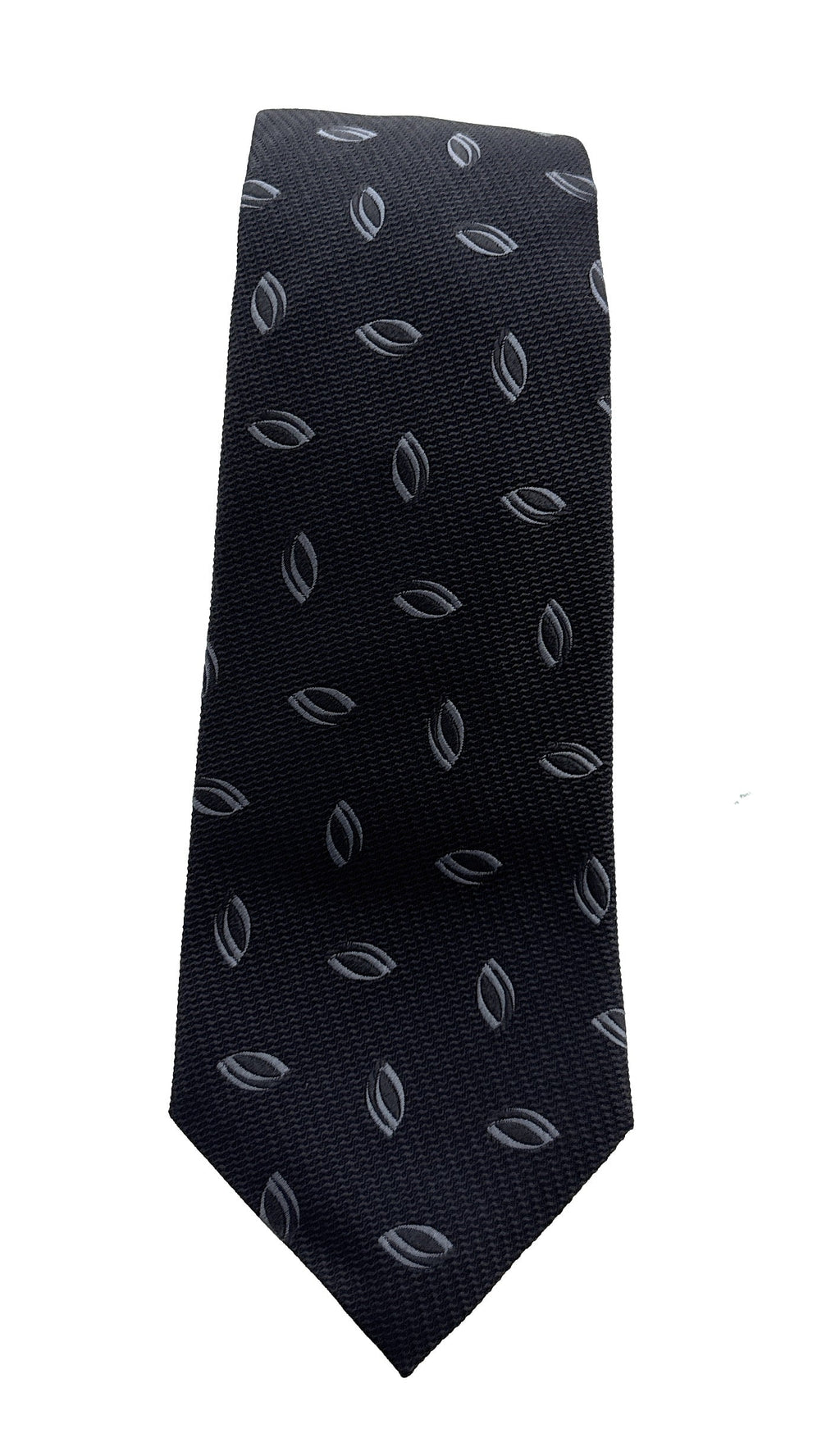 Emporio Armani Shadow Grey Oval print Men's Tie, 3"