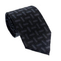 Emporio Armani Steel Grey zigzag Men's Tie, 3"