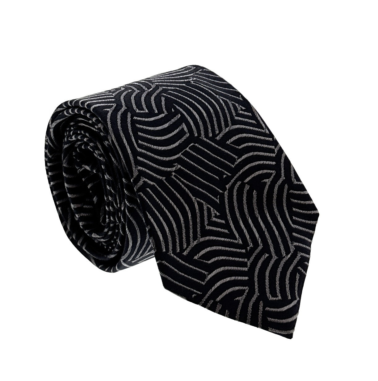 Emporio Armani Blue Wave Men's Tie, 3"