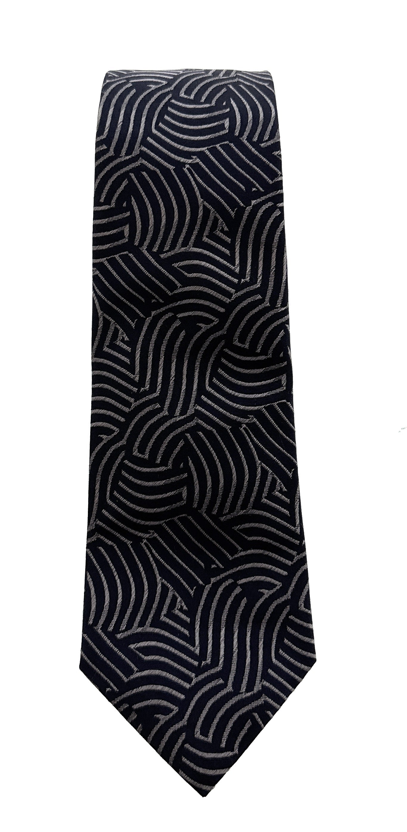 Emporio Armani Blue Wave Men's Tie, 3"