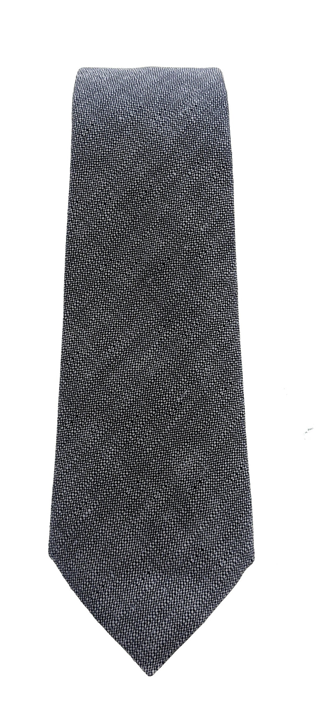 Emporio Armani Blue Grey Linen weave Men's Tie – Made in Italy