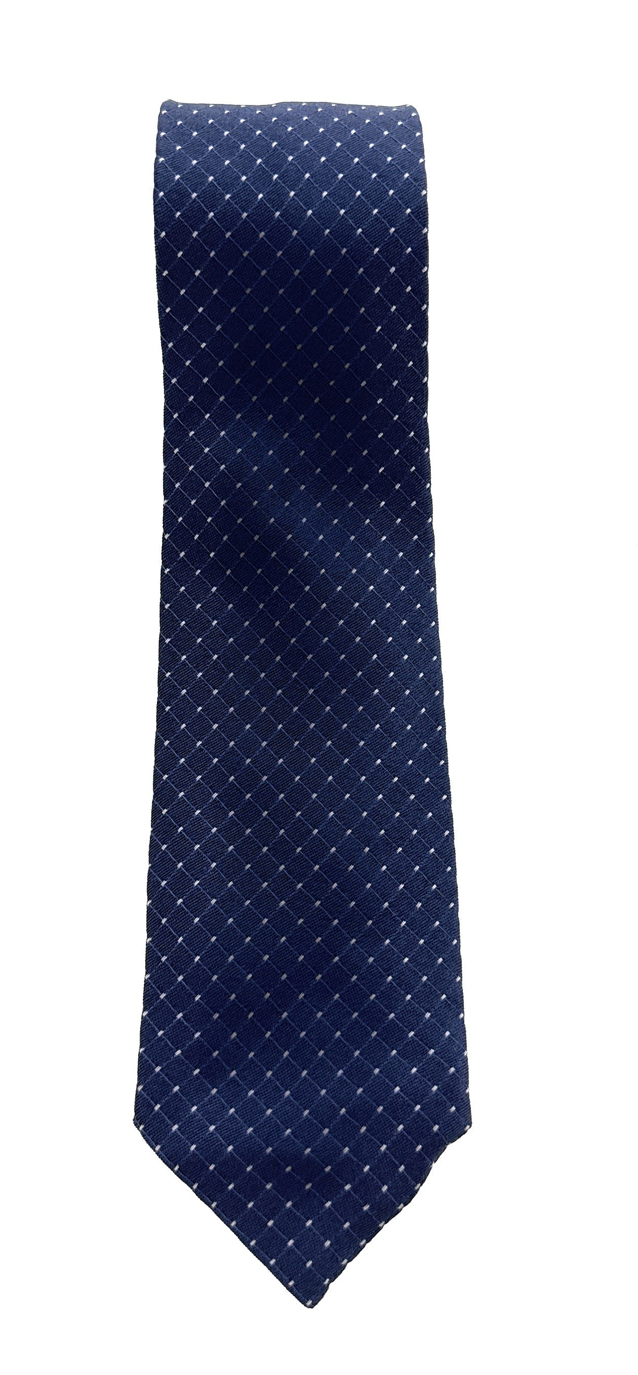 Emporio Armani Smokey Blue Dotted Men's Tie, 3"