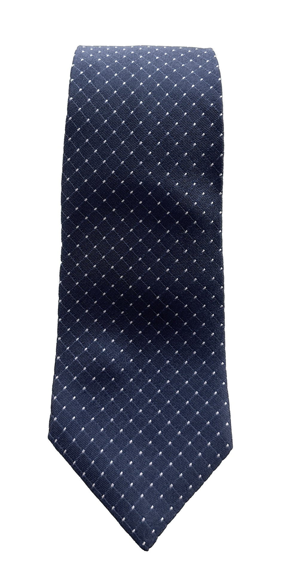 Emporio Armani Smokey Blue Dotted Men's Tie, 3"