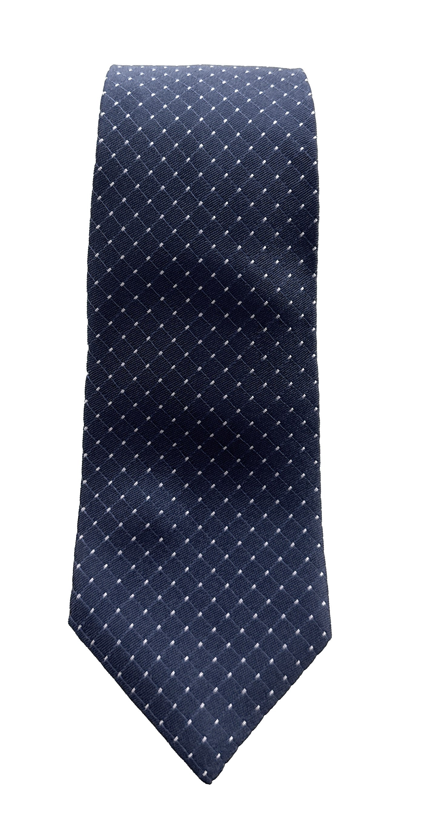 Emporio Armani Smokey Blue Dotted Men's Tie, 3"
