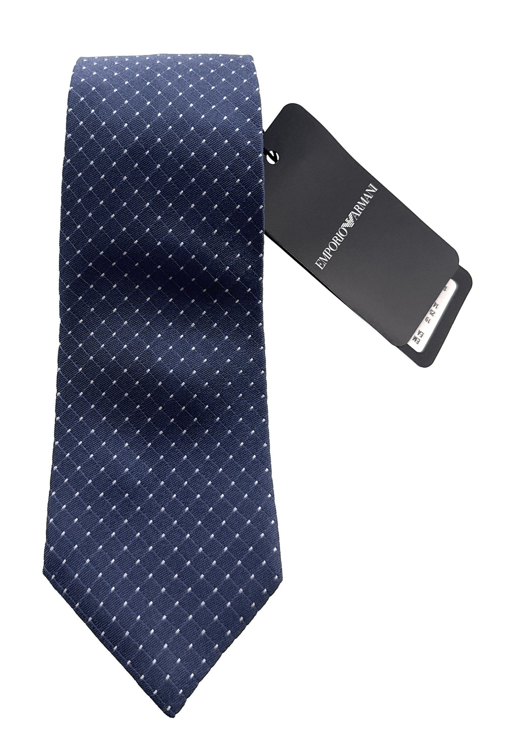 Emporio Armani Smokey Blue Dotted Men's Tie, 3"