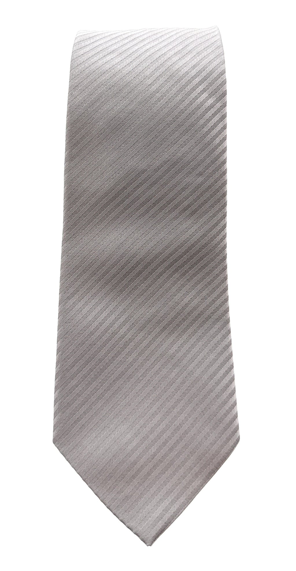 Emporio Armani Mens Pearl Diagonal Stripe Tie – Made in Italy