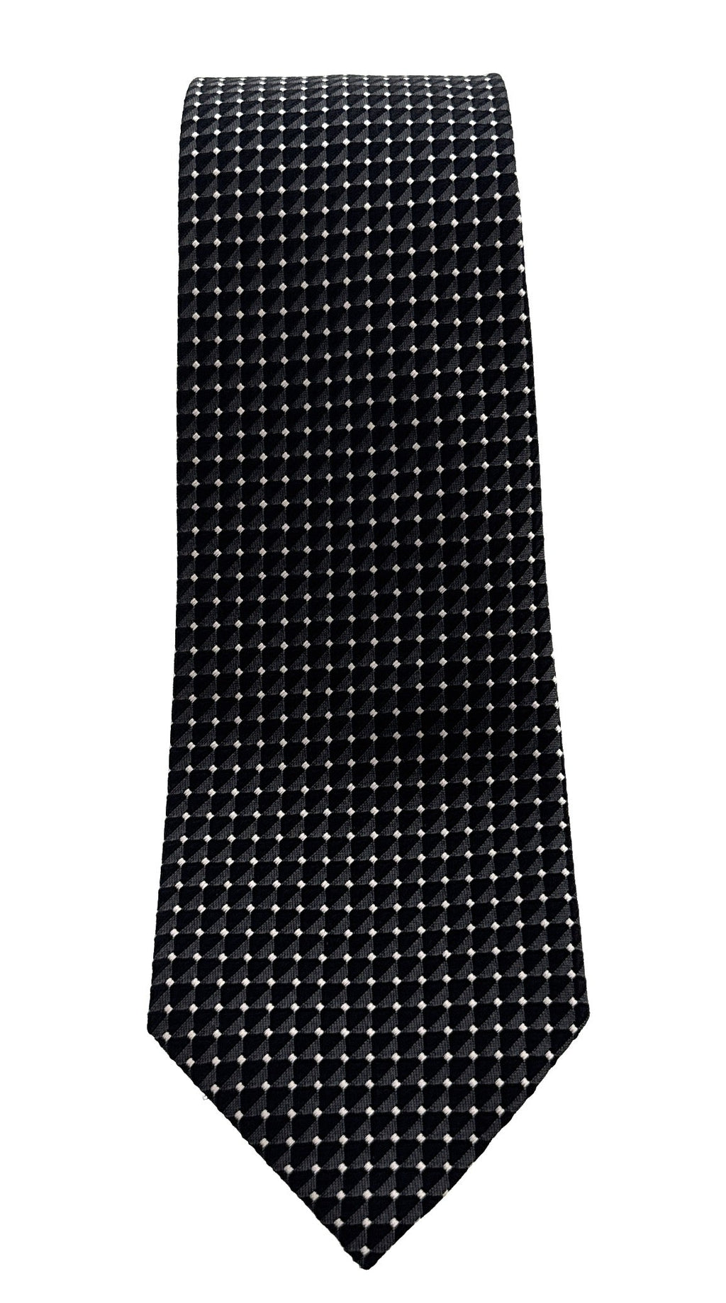 Emporio Armani Steel Dotted Men's Tie, 3"