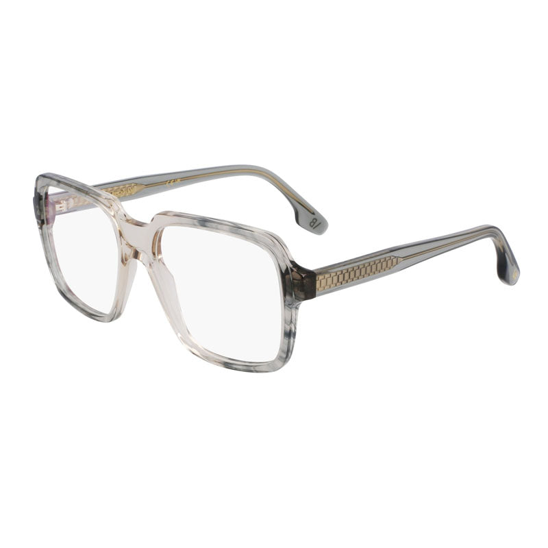 Victoria Beckham Eyeglasses Square Full Rim, Vintage Shaded Brown Frame and Clear Demo Lenses Lens VB2668233