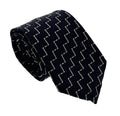 Emporio Armani Men’s Night Blue Geometric Silk Necktie, 3"