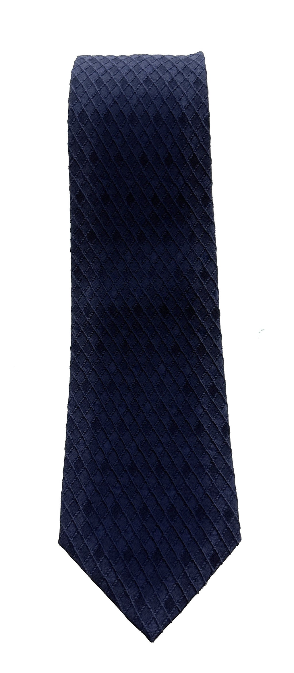 Emporio Armani Men's China Blue Diamond Weave 82%%Ilk 18%%Crylic Tie, 3"