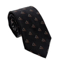 Emporio Armani Grey Orange Geometric Men's Tie, 3"