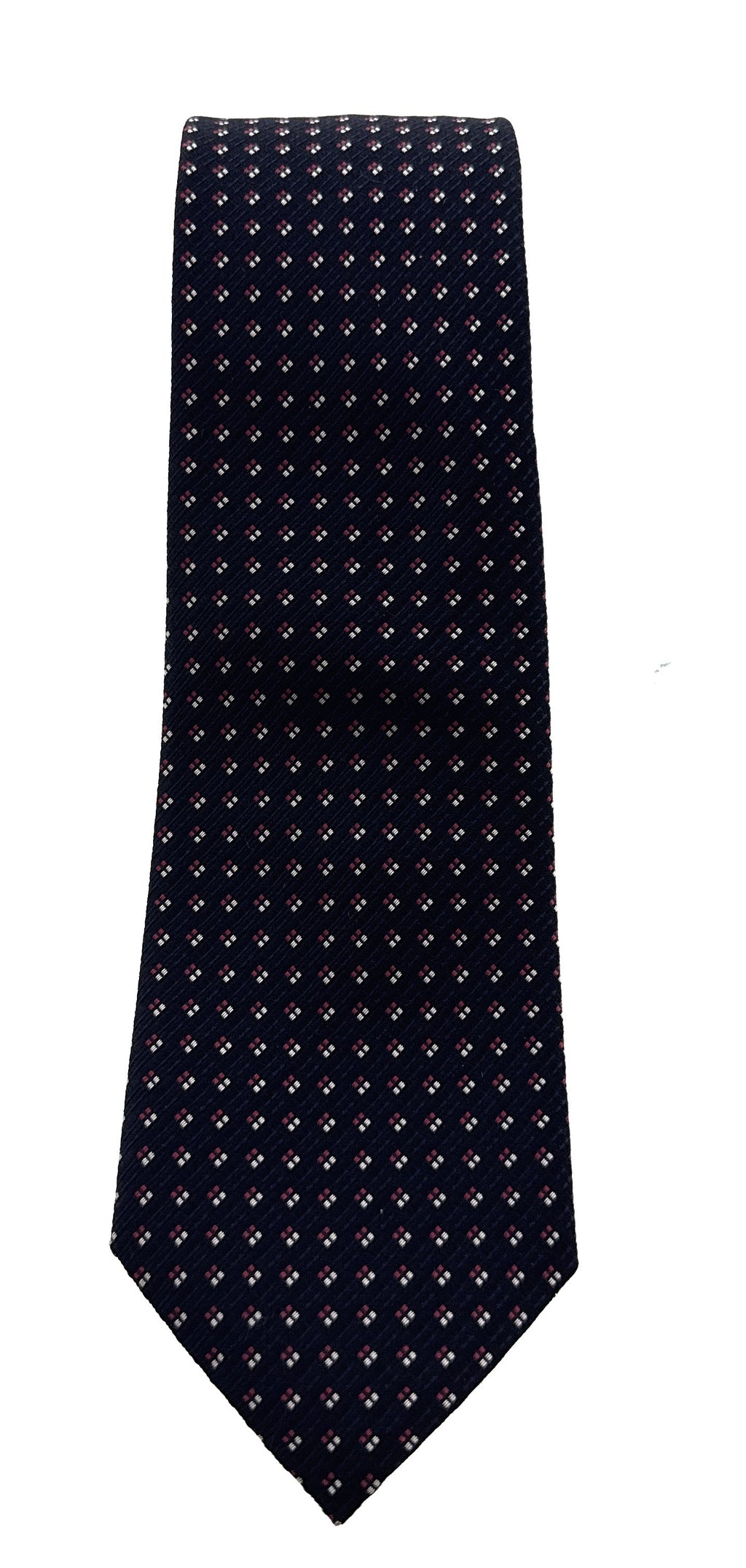 Emporio Armani Men's Navy Blue Geometric Dotted 51%%Ilk 49%%Olyester Tie, 3"