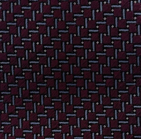 Emporio Armani Garnet Red Small Geometric Silk Tie – 3in