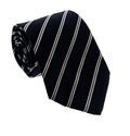 Emporio Armani Navy Blue Regimental Stripe Men's Tie, 3"