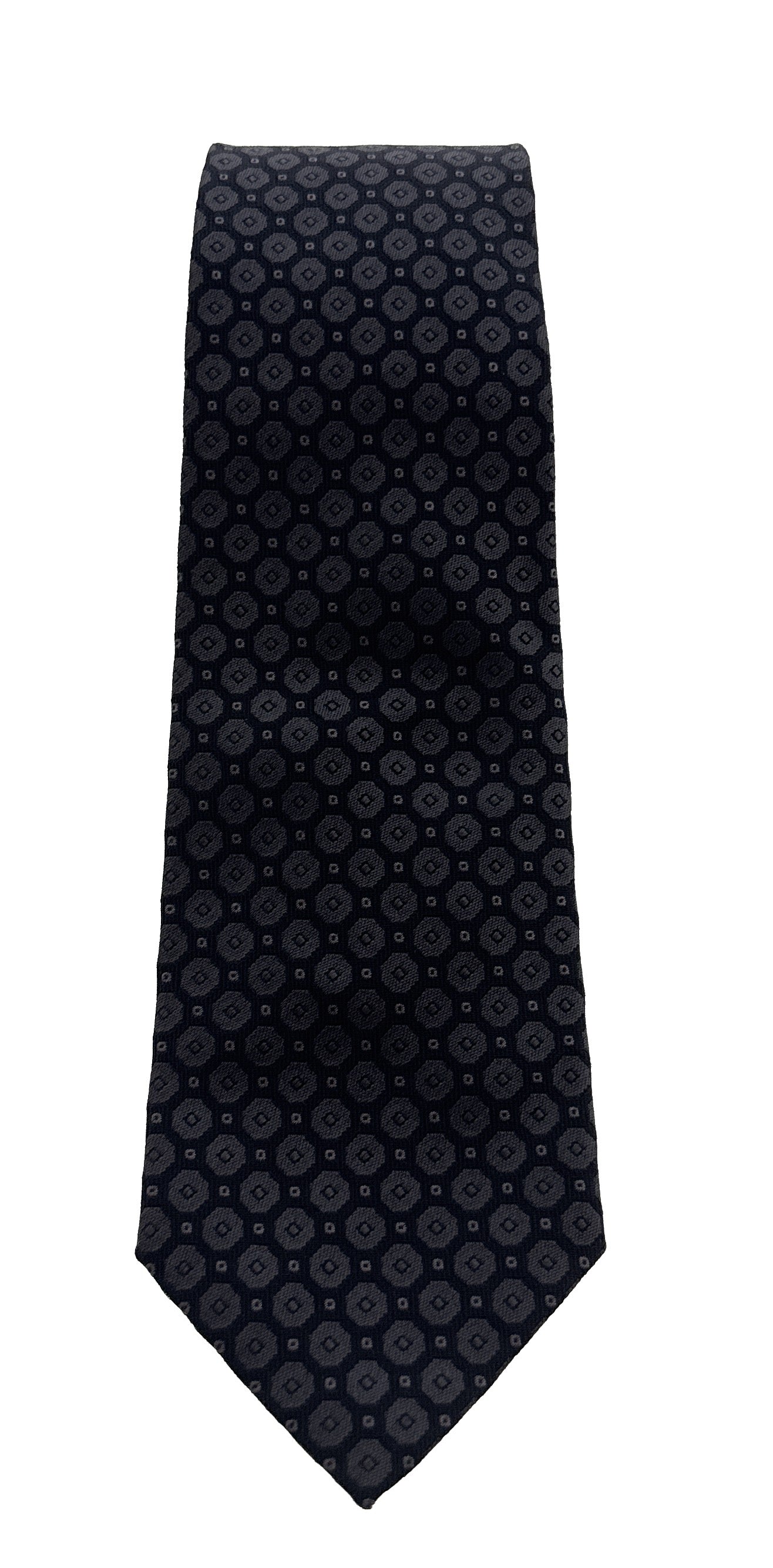 Emporio Armani Dark Blue Circle Dot pattern Men's Tie, 3"