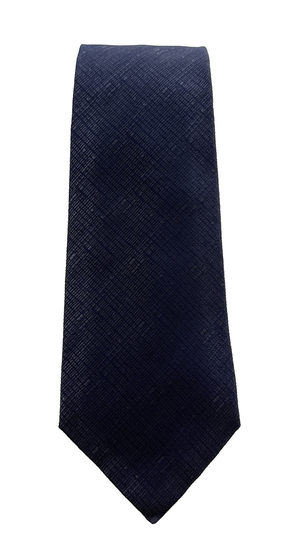 Emporio Armani Dark Blue Textured Solid Men's Tie, 3"
