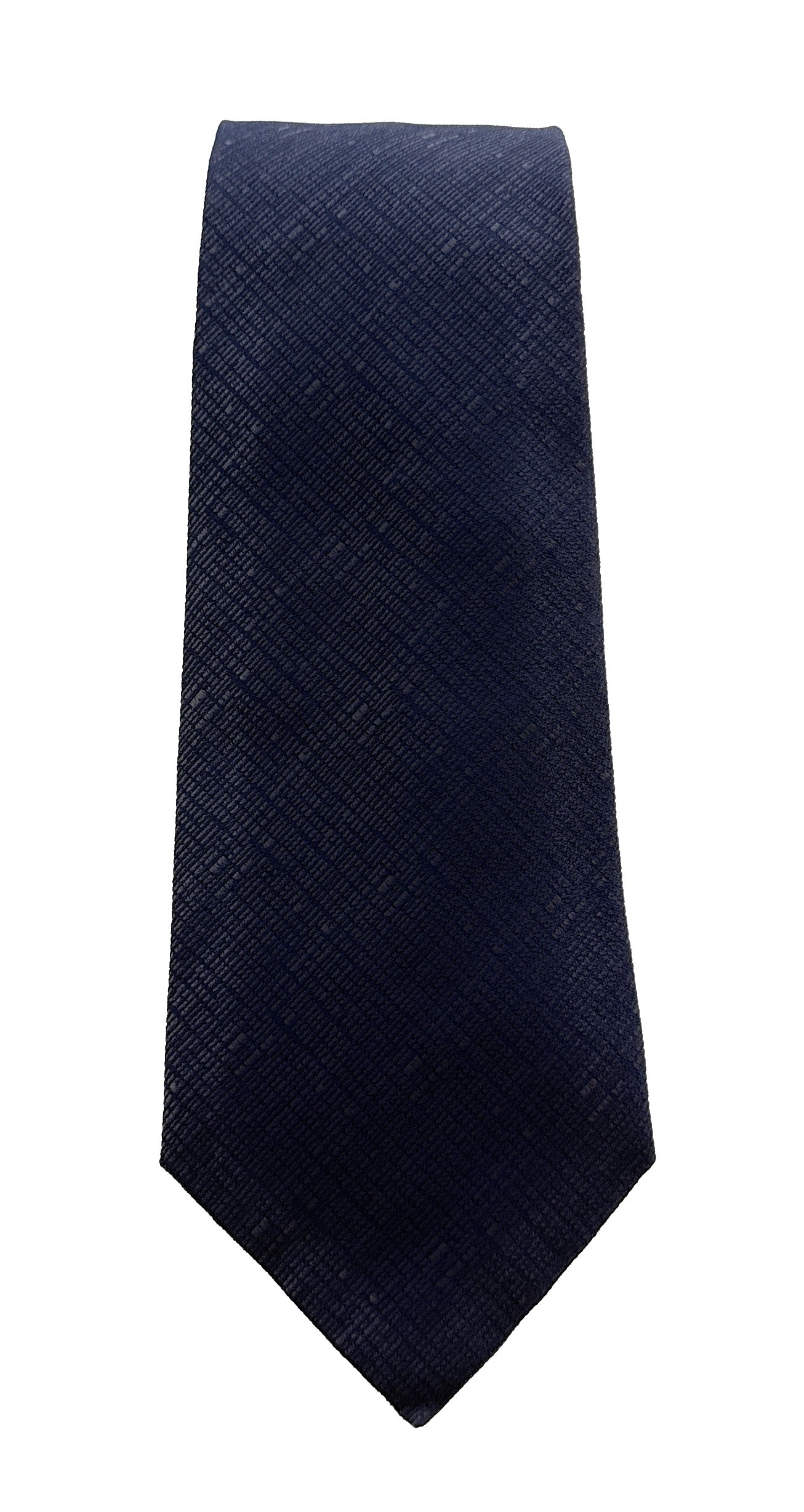 Emporio Armani Dark Blue Textured Solid Men's Tie, 3"