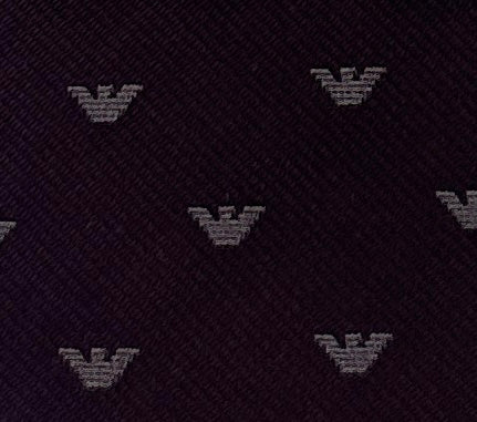 Emporio Armani Burgundy Armani Logo Men's Tie, 3"