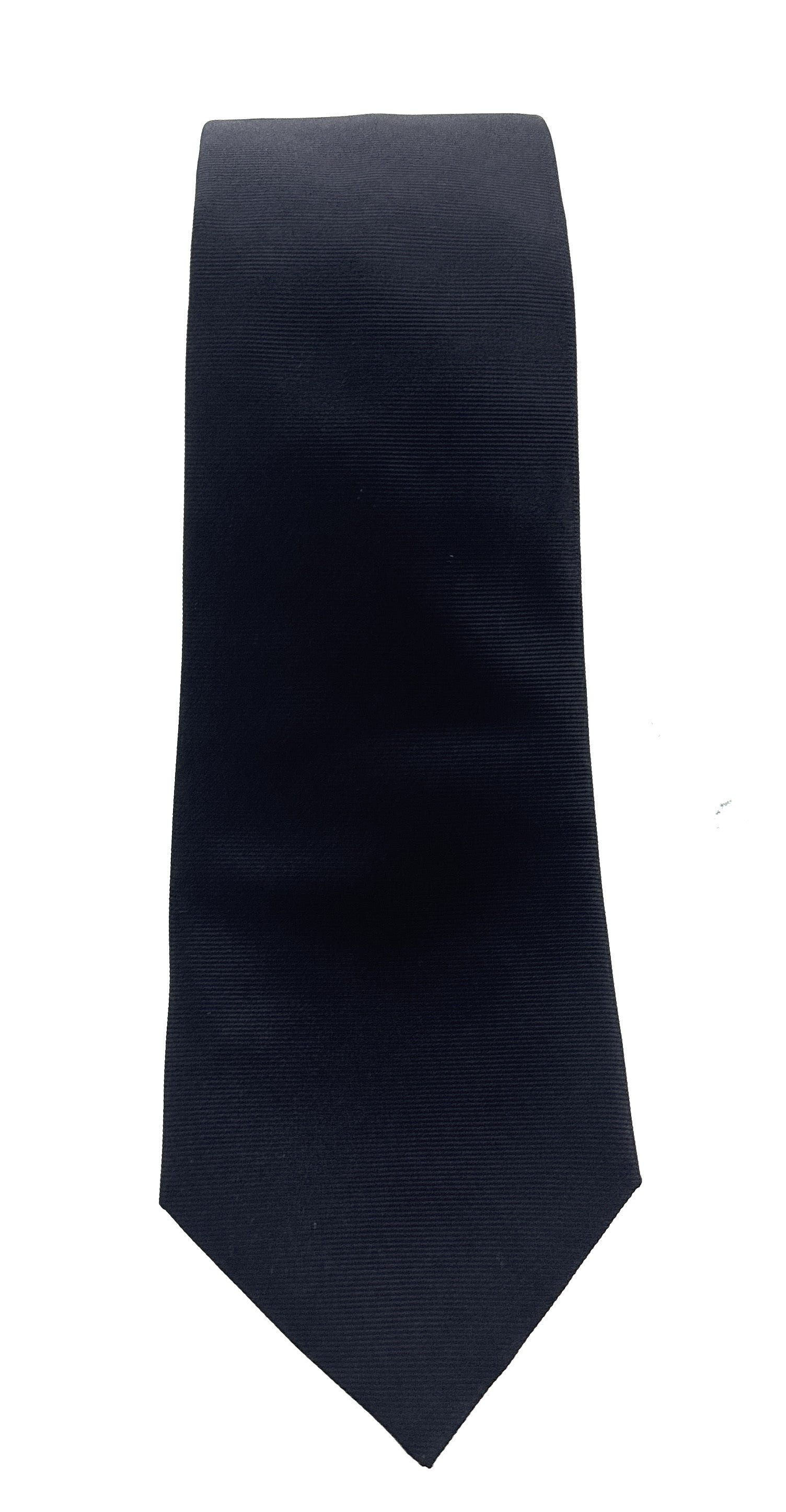 Emporio Armani Men’s Charcoal Solid Silk Necktie, 3"