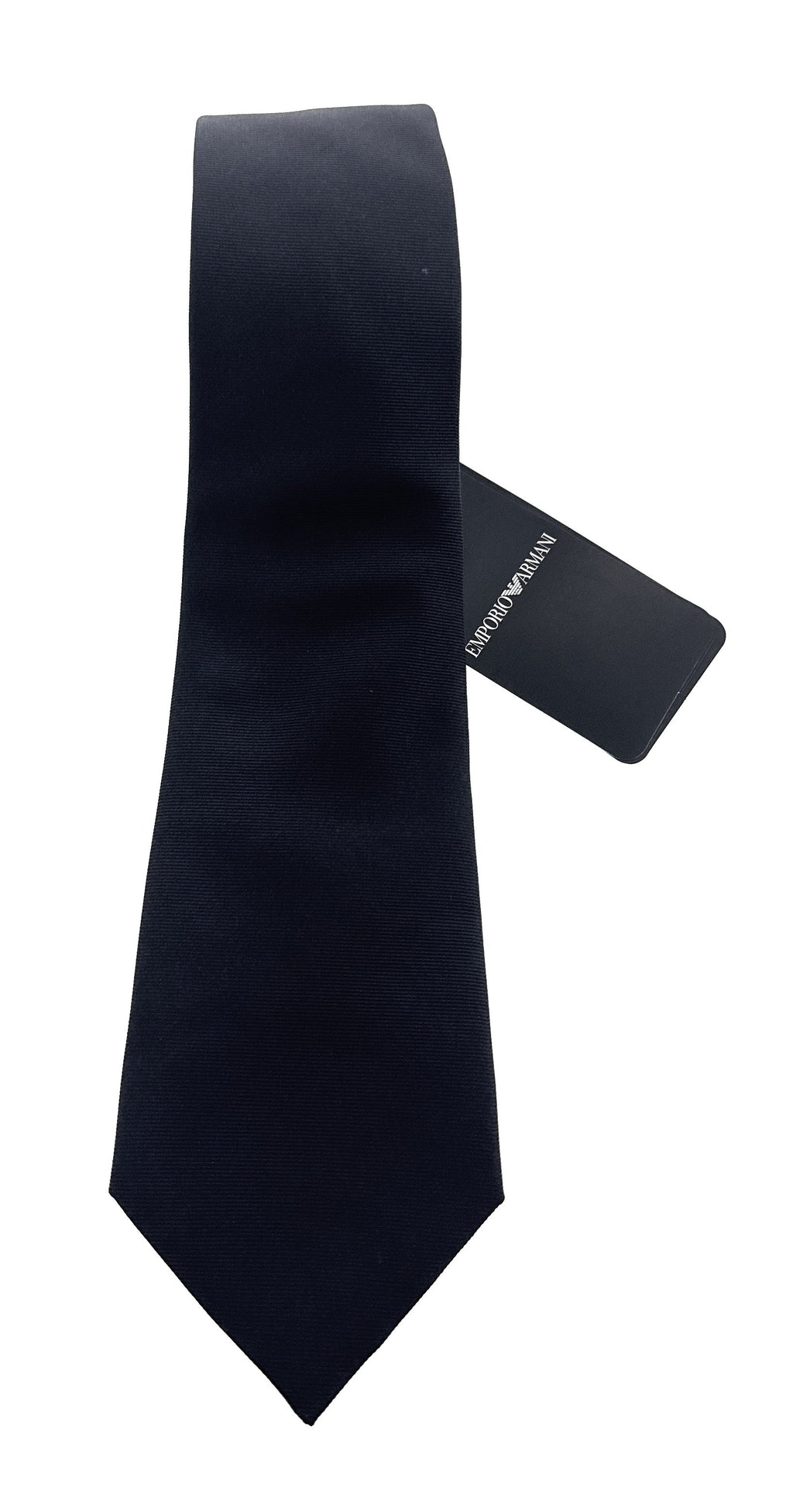 Emporio Armani Men’s Charcoal Solid Silk Necktie, 3"