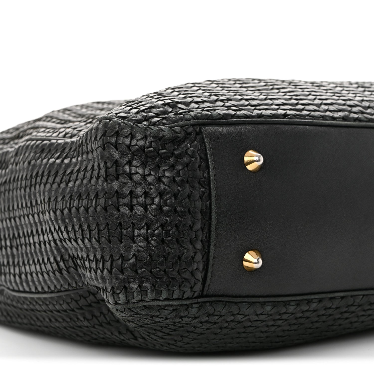 Lambskin Woven Dior Soft Shopping Tote Black