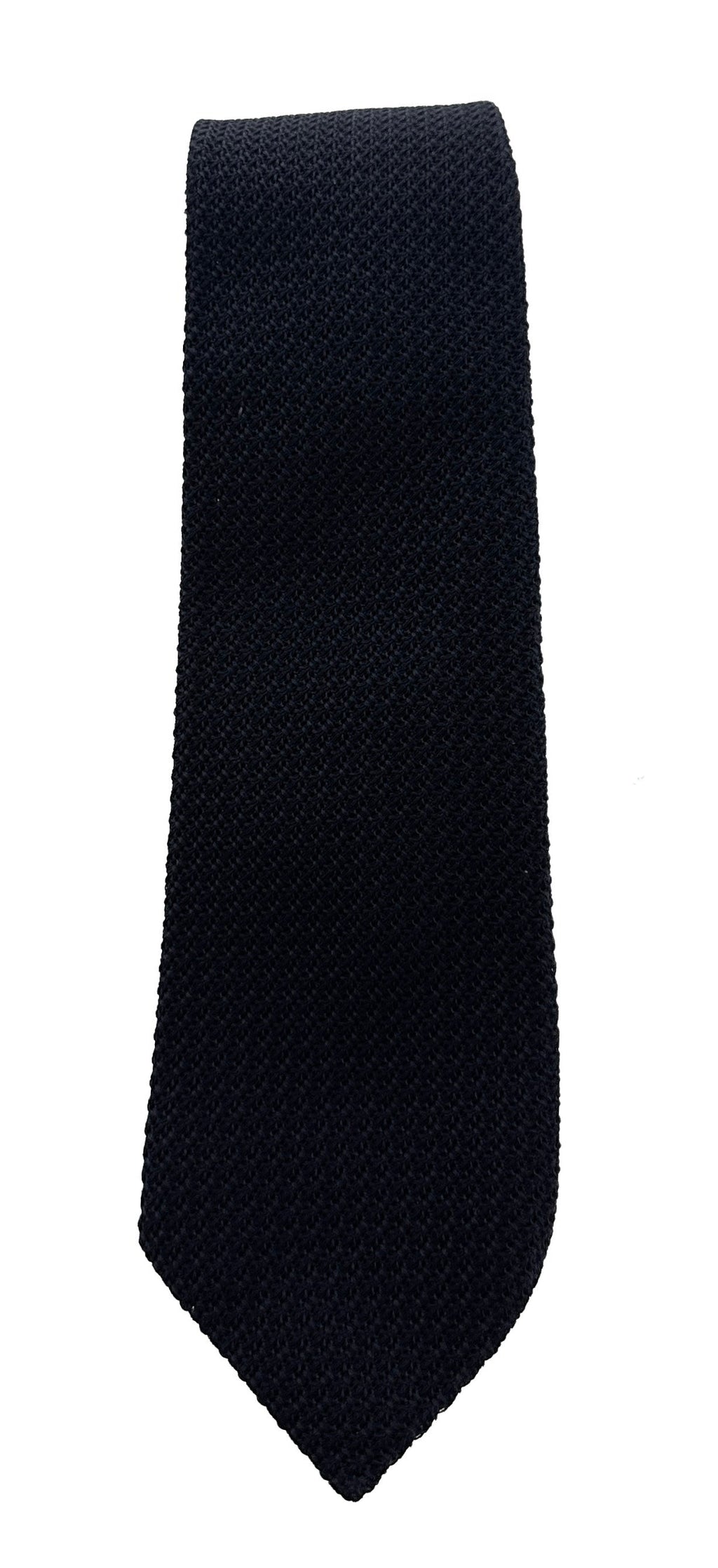Emporio Armani Mens Blue Knitted Tie – Made in Italy