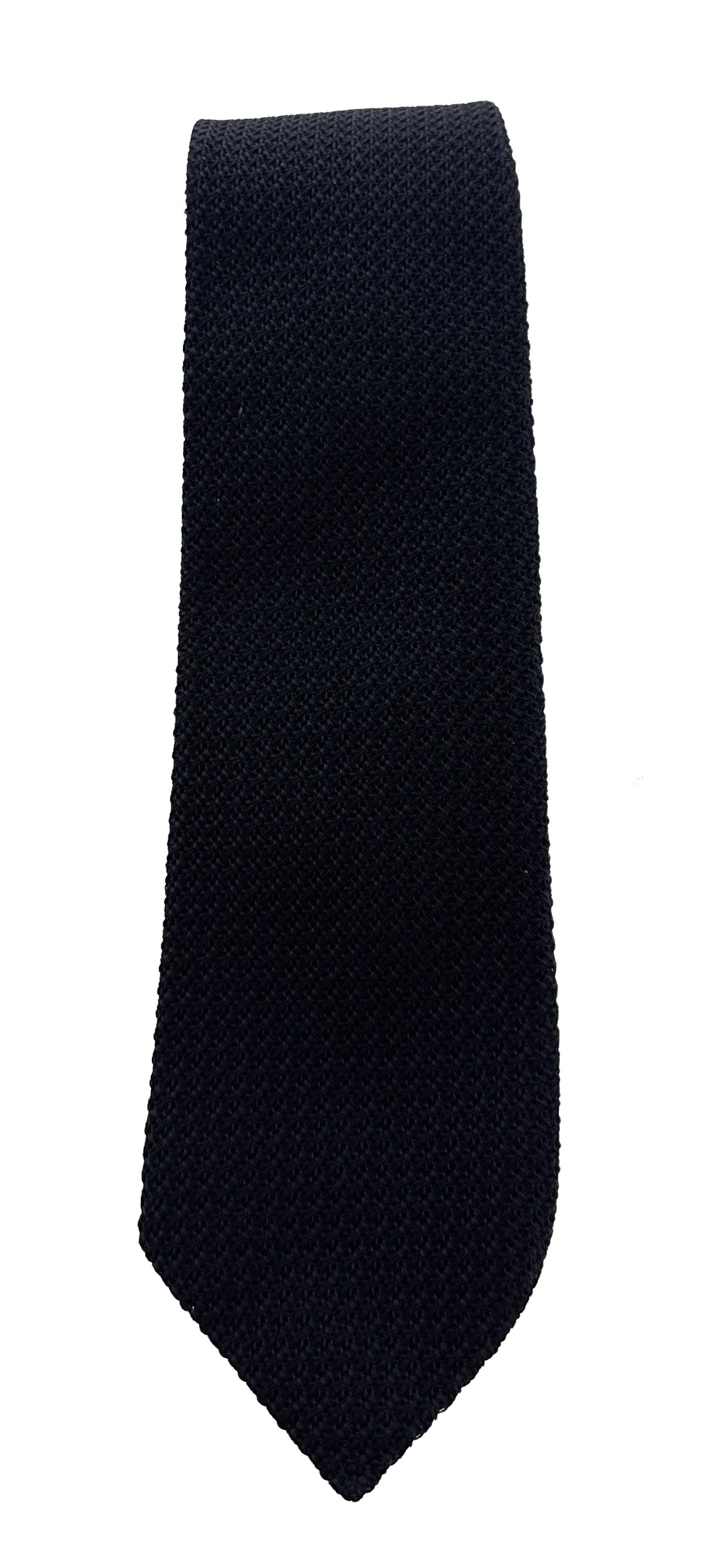 Emporio Armani Mens Blue Knitted Tie – Made in Italy
